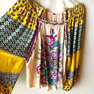 Free People Positano Printed Blouse. Size Small.